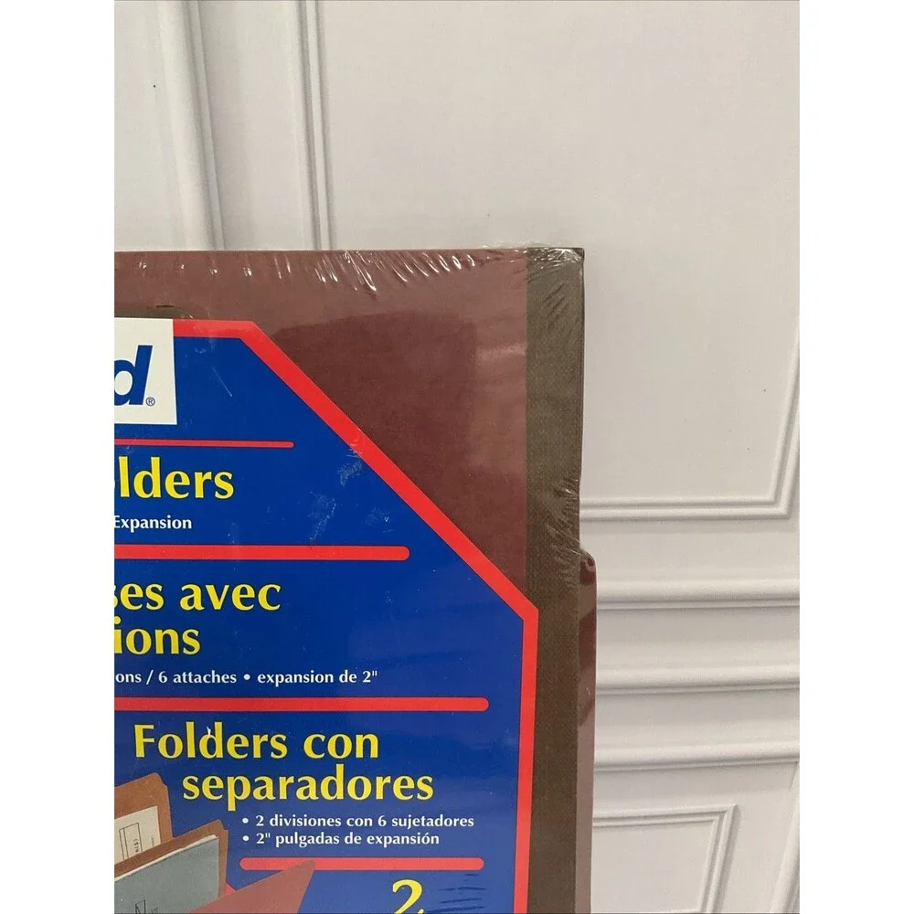 Oxford Partition Folders,2 Dividers,6 Fasteners,2” Expansion Brown.